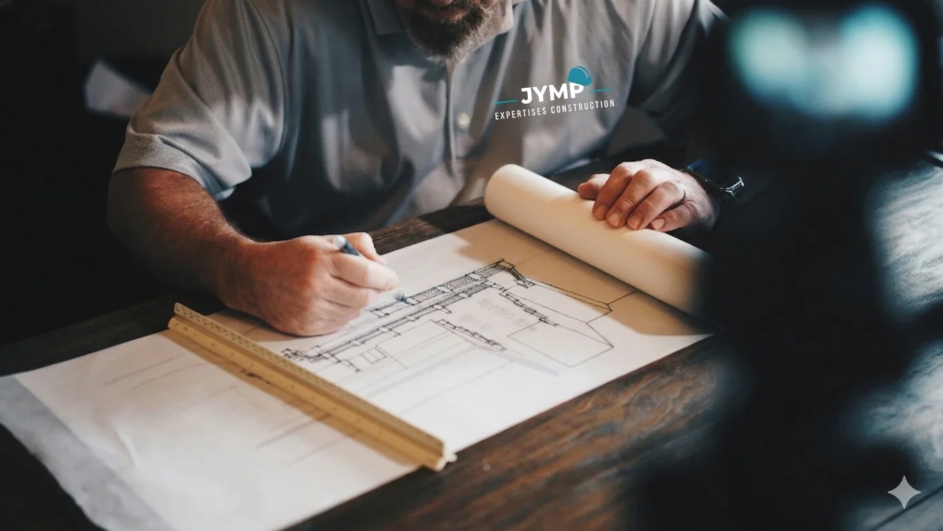 Expert en bâtiment JYMP en intervention sur un chantier à Voiron, en Isère